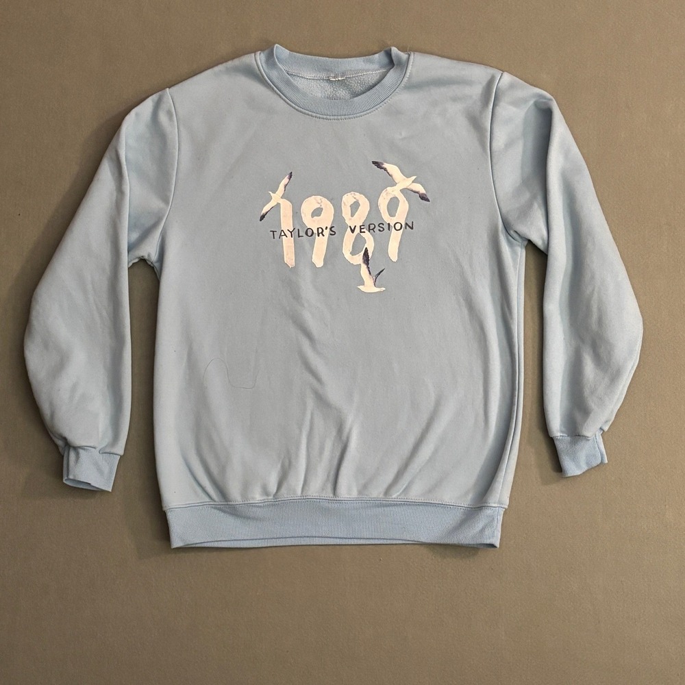 Taylor Swift 1989 Taylor's Version Seagull Graphic Sweatshirt Blue‎ Women's L